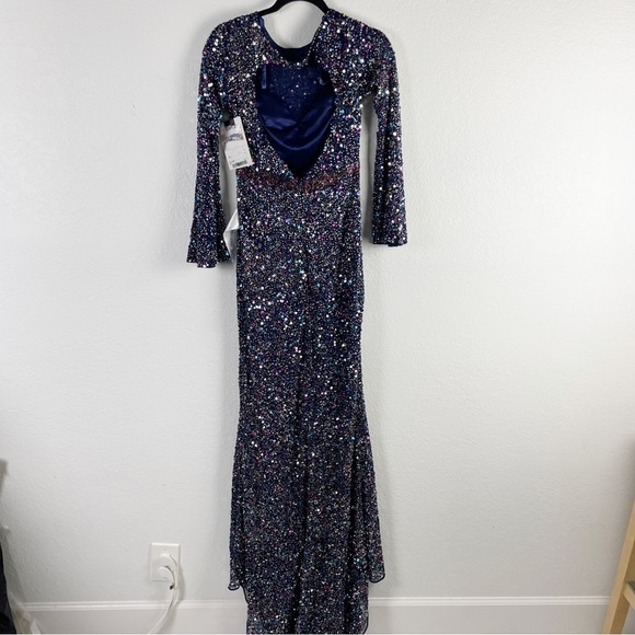 Mac Duggal High Neck Sequin Backless Gown - Picture 5 of 12